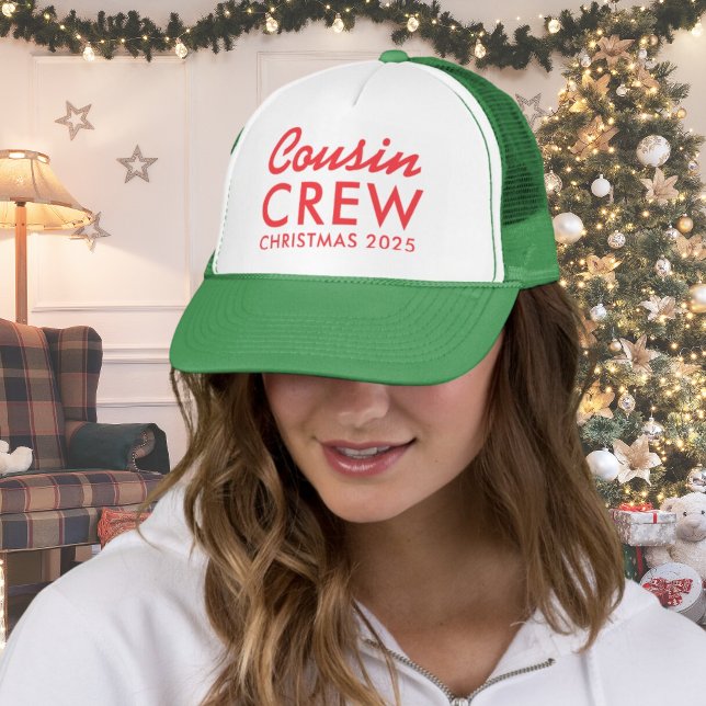 Cousin Crew Matching Family Reunion Christmas Trucker Hat (Cousin crew matching hats for christmas family reunion)