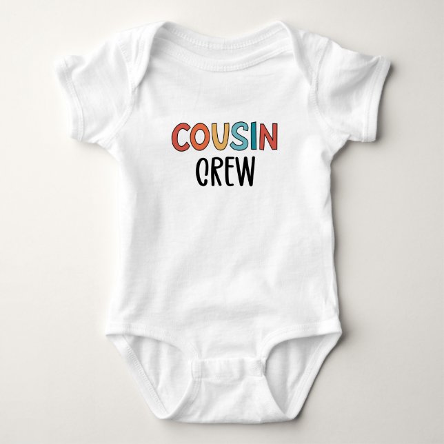 Cousin Crew Matching Retro Family Cousin Squad Baby Bodysuit (Front)