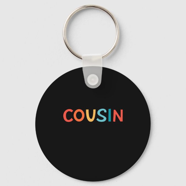 Cousin Crew Matching Retro Family Cousin Squad  Keychain (Front)