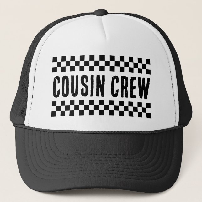Cousin Crew Matching Retro Family Reunion Trucker Hat (Front)