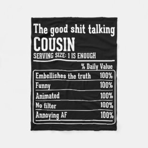 Cousin Crew Nutritional Facts The Good -talking Co Fleece Blanket