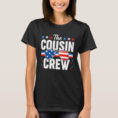 Cousin Crew Patriotic  4th Of July American Usa Fl T_Shirt