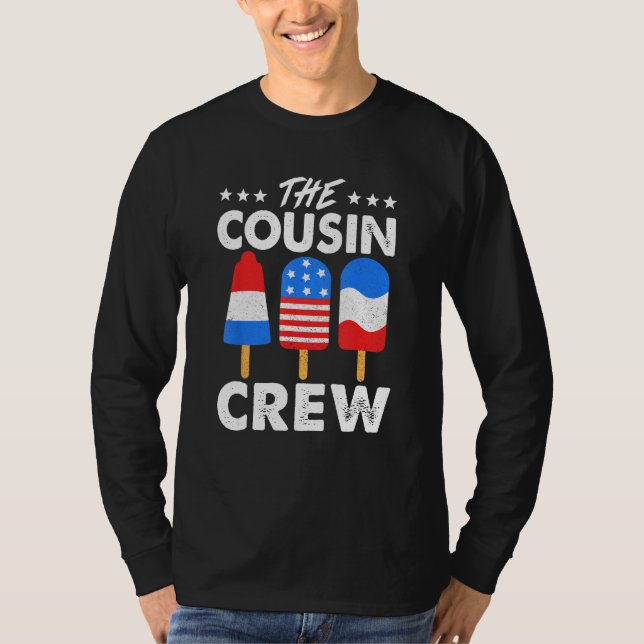 Cousin Crew Patriotic American Family Matching T-Shirt (Front)