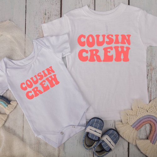 Cousin Crew  Peach Pink Matching Family Baby T_Shirt
