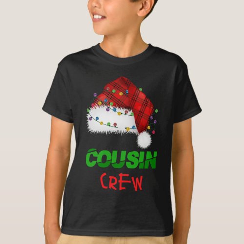 Cousin Crew Red Plaid Family Christmas Pajamas T_Shirt