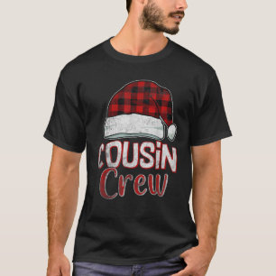 Cousin Crew Red Plaid Family Matching Christmas Pa T-Shirt