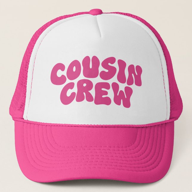 Cousin Crew Retro Family Reunion Matching Cousins Trucker Hat (Front)