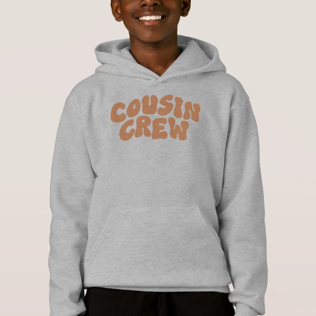Cousin Crew | Retro Matching Cousin Family Reunion Hoodie (Front)