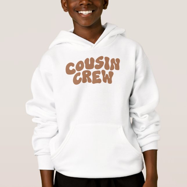 Cousin Crew | Retro Matching Cousin Family Reunion Hoodie (Front)