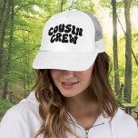 Cousin Crew | Retro Matching Cousin Family Reunion Trucker Hat<br><div class="desc">The perfect matching cousin crew gift for the whole family. Personalized with your cousin's name on the back</div>