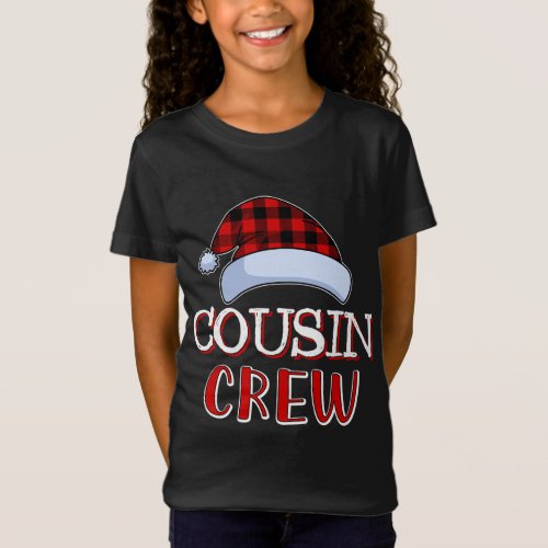 Cousin Crew Santa Family Matching Christmas Pajama T_Shirt