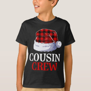 Cousin Crew Santa Plaid Buffalo Apparel Funny Chri T-Shirt
