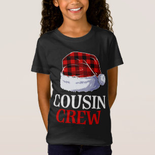 Cousin Crew Santa Plaid Buffalo Apparel Funny Chri T-Shirt