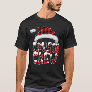 Cousin Crew Santa Red Plaid Xmas Funny Christmas P T-Shirt
