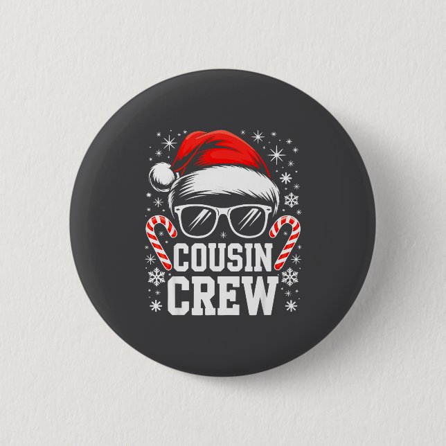 Cousin Crew Shirt Adults Kids Matching Christmas G Button (Front)