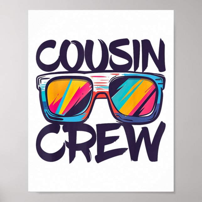 Cousin Crew Shirt Adults Kids Matching Cousin Crew Poster (Front)