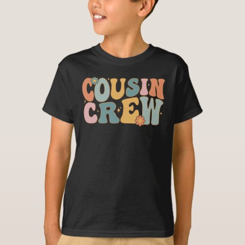 Cousin Crew Shirts for Kids Retro Matching Cousin