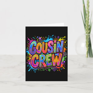 Cousin Crew Squad Family Matching Boys Girls Kids Card