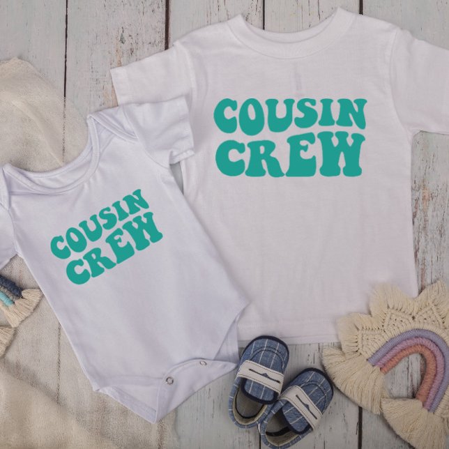 Cousin Crew | Teal Matching Family Baby T-Shirt (Creator Uploaded)