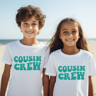 Cousin Crew | Teal Matching Family Kids Unisex T-Shirt