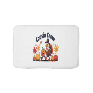 Cousin Crew Thanksgiving Pumpkin Bath Mat