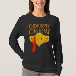 Cousin Crew Turkey Family Thanksgiving Pajamas Mat T-Shirt