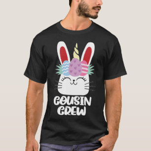 Cousin Crew Unicorn Bunny Easter Egg Hunt Costume  T-Shirt