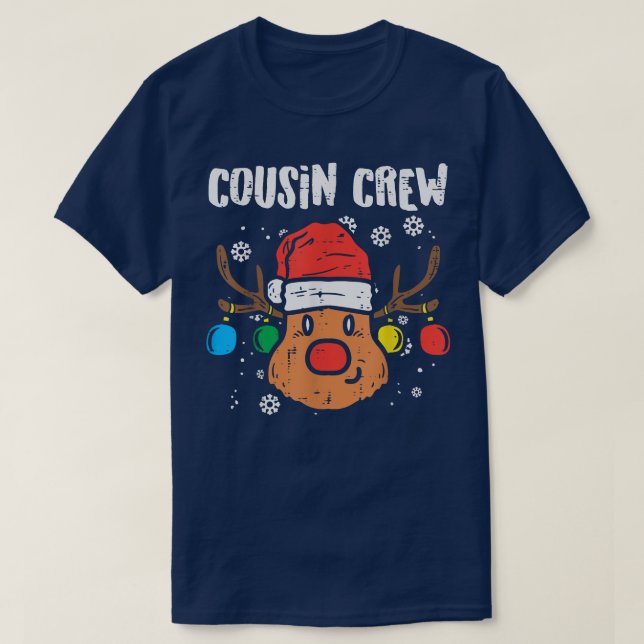 Cousin Crew Xmas PJs Matching Christmas Pajamas Fo T-Shirt (Design Front)