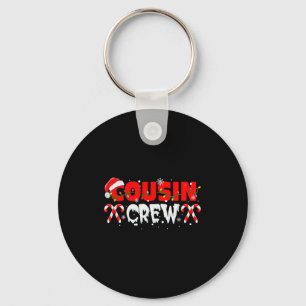 Cousin Crew Xmas Tree Matching Kids Family Group F Keychain
