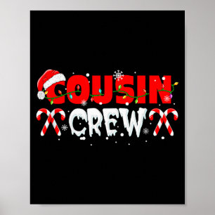 Cousin Crew Xmas Tree Matching Kids Family Group F Poster