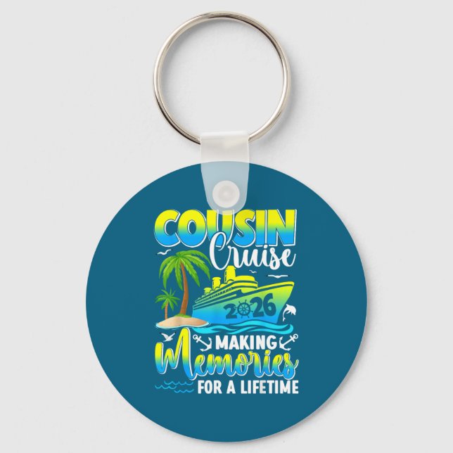 Cousin Cruise 2026 Summer Vacation Beach Family Tr Keychain (Front)