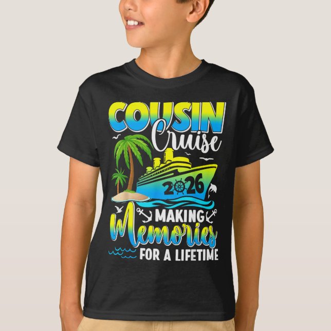 Cousin Cruise 2026 Summer Vacation Beach Family Tr T-Shirt (Front)