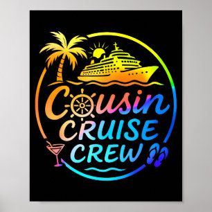 Cousin Cruise Crew Trocal Summer Vacation Matching Poster