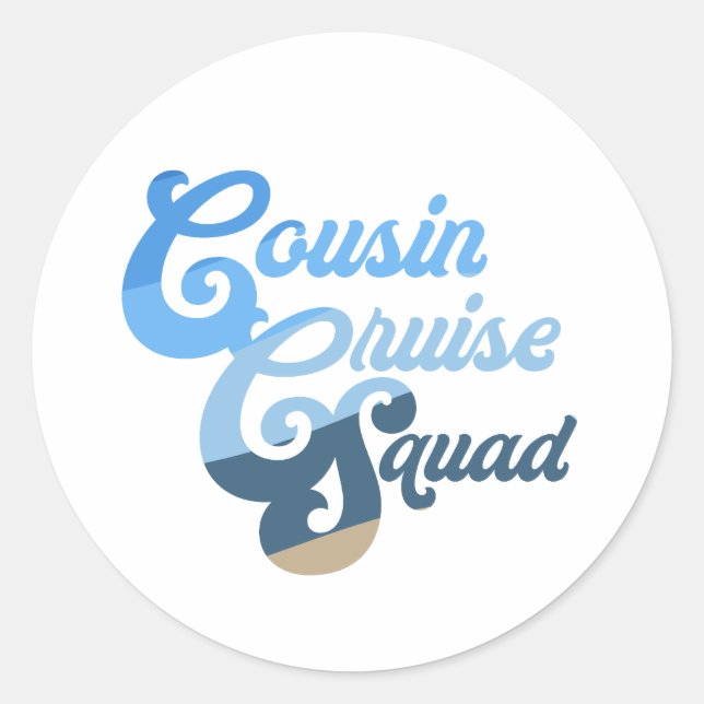 Cousin Cruise Squad Classic Round Sticker (Front)