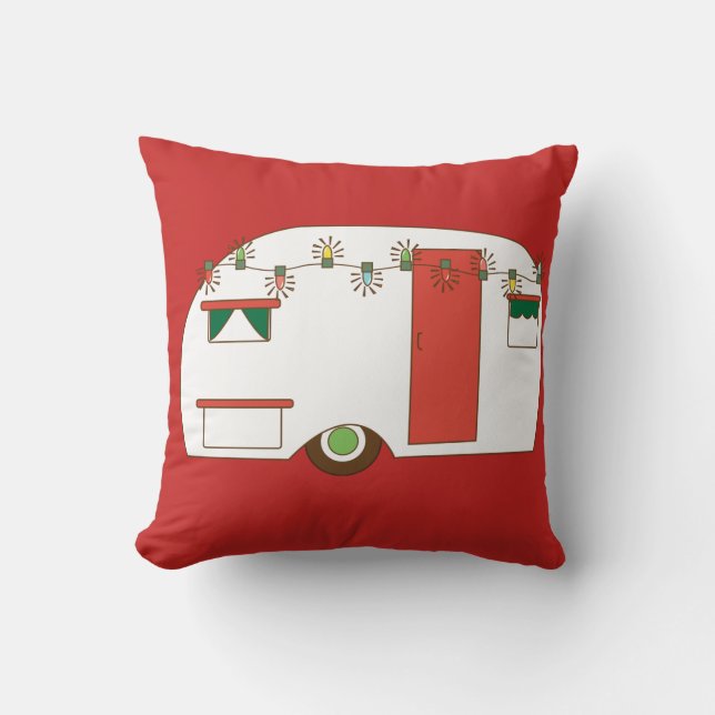Cousin E's Camper Throw Pillow (Front)