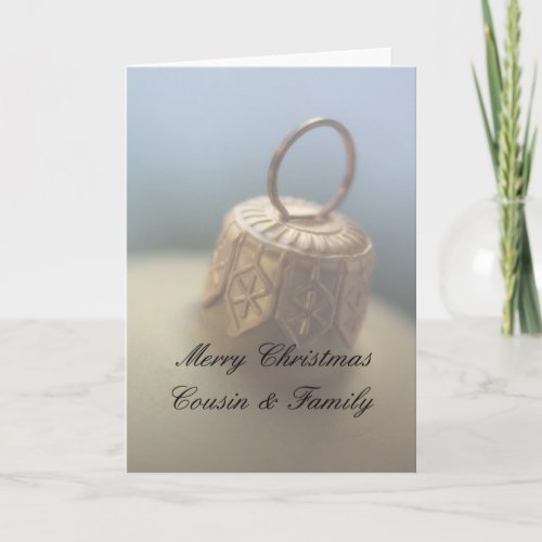 Cousin  Family merry christmas soft focus christm Holiday Card