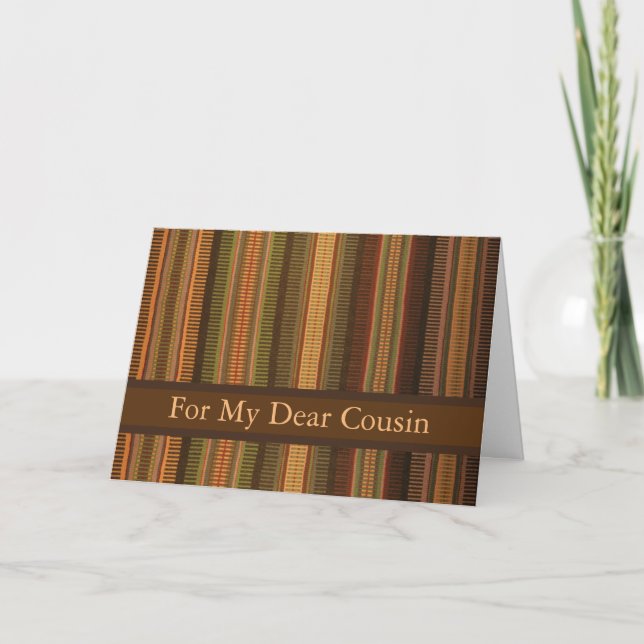 Cousin Father's Day Raanu Pattern Weaving Card (Front)