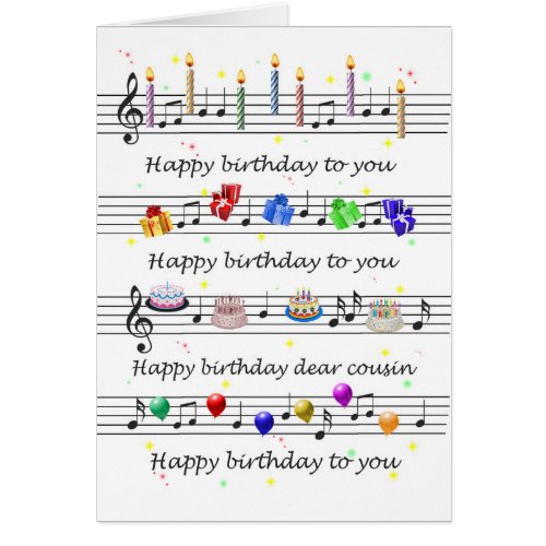 Cousin Funny Happy Birthday Song Sheet Music