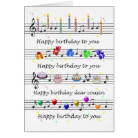 Cousin Funny Happy Birthday Song Sheet Music