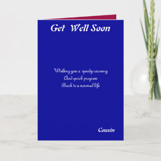 Cousin get well soon cards