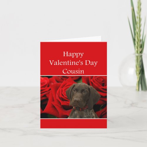 Cousin Glossy Grizzly Valentine Puppy Love Holiday Card