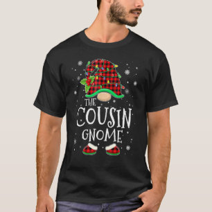 Cousin Gnome Red Plaid Matching Family Christmas P T-Shirt