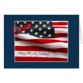 Cousin Happy 4th July birthday (Front Horizontal)