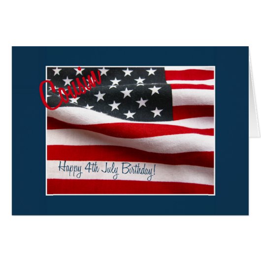 Cousin Happy 4th July birthday (Front Horizontal)