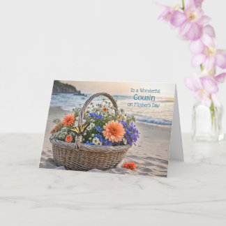 Cousin Happy Mothers Day Coastal Beach Card