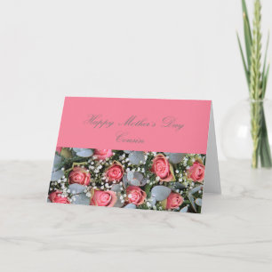 Cousin Happy Mother's Day rose card