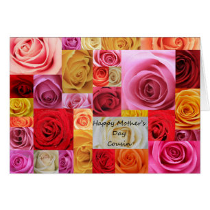 Cousin Happy Mother's Day rose card