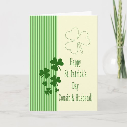 Cousin  Husband Happy St Patricks Day Card