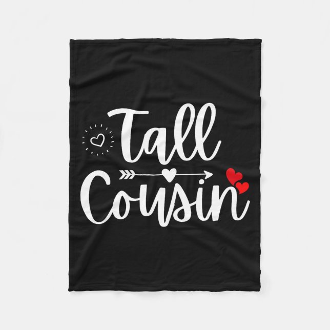 Cousin Matching Short Tall Cousin Funny Cousins Ki Fleece Blanket (Front)