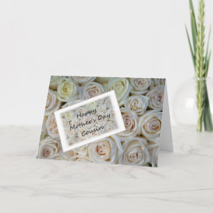 Cousin Mother's Day rose card